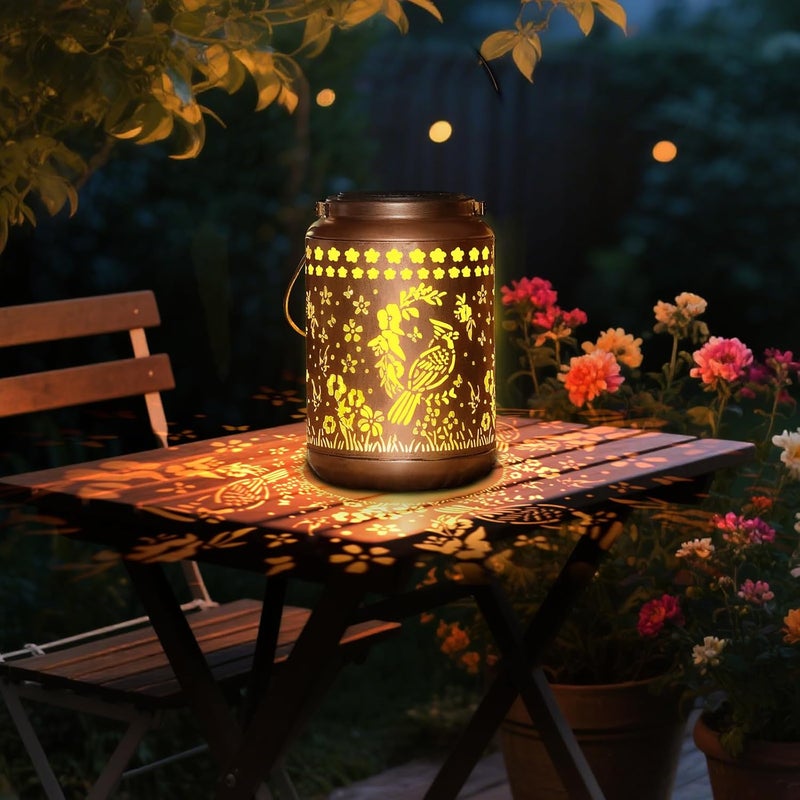 Buwheekoki Cardinal Solar Lantern Outdoor Cardinal Decor Garden Decor Waterproof Light Hanging Solar Lights Yard Decor, Christmas Gifts, Gifts for Women, Gifts for Mom, Gifts for Grandma - Image 4